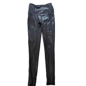 Skinny leather pants faux black women xxsmall 00 bikercore gothic pants street